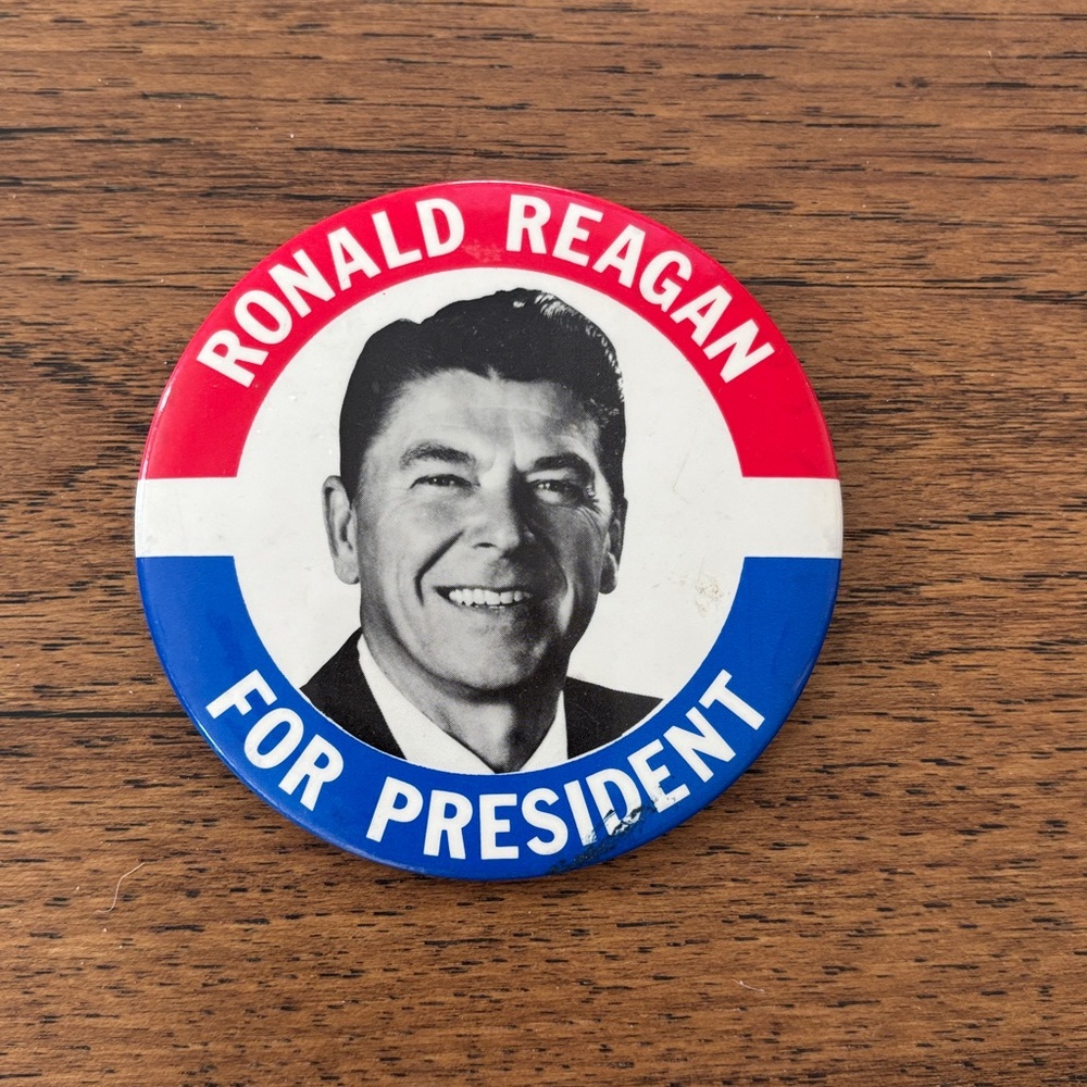 VINTAGE RONALD REAGAN for PRESIDENT BUTTON PIN
